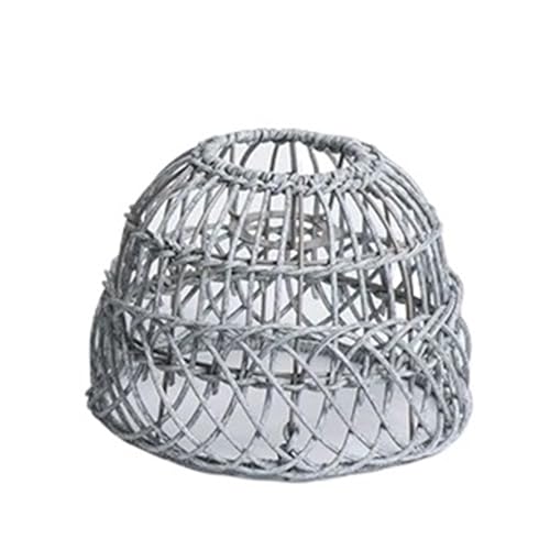 NZBZKKNBCP 1 Stücke Homestay Kunststoff Rattan Handgewebte Wicker Lampenschirm Lampe Schatten Rattan Leuchte Kronleuchter Abdeckung Restaurant Home Decor Lampenschirm(Blue) von NZBZKKNBCP