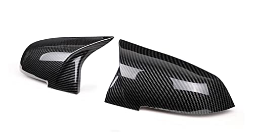 NZBZKKNBCP 2 Stück Rückspiegeldeckel Kappe Ruß Fit Fit for BMW Serie 1 2 3 4 x M 220i 328i 420i F20 F21 F22 F23 F30 F32 F33 F36 X1 Spiegel und Deckel(Carbon Fiber Pattern) von NZBZKKNBCP