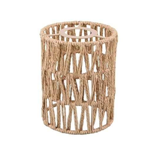 NZBZKKNBCP 3 Stück handgewebter Deckenlampenschirm im Bohemian-Stil for die Heimdekoration, gewebter Lampenschirm aus Rattan, Pendelleuchte, Hängelampe, 15 x 11,5 cm Lampenschirm von NZBZKKNBCP