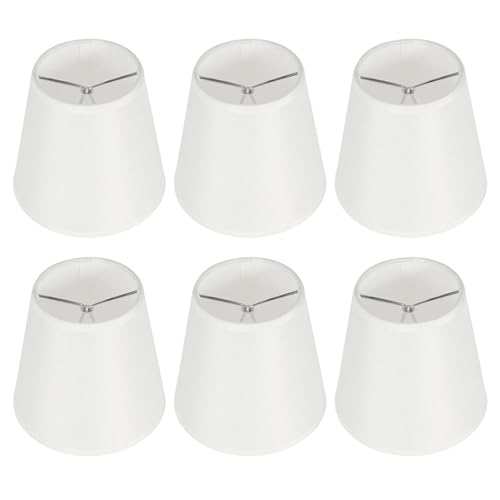NZBZKKNBCP 6Pcs Haushalt Kronleuchter Stoff Lampenschirm Tisch Lampen Abdeckung Dekoration for E14 Glühbirne for Schlafzimmer Wohnzimmer Halle Lampenschirm von NZBZKKNBCP
