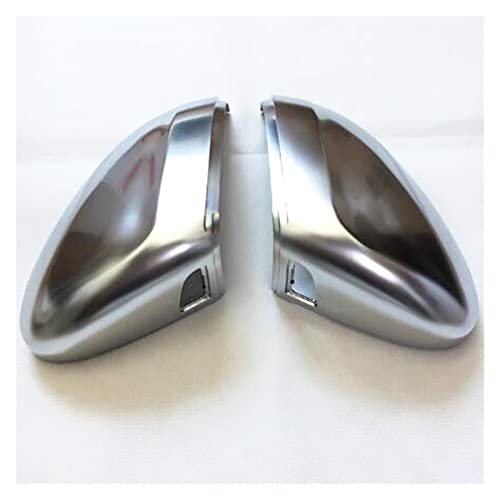 NZBZKKNBCP Autospiegelabdeckung R Linie Matte Chrom Silber Rückspiegel Abdeckung Schutzkappe Auto Styling Fit Fit Vw. Fit for Passat B8 Fit for Cc Fit for arteon Spiegel und Deckel(with Side Assist) von NZBZKKNBCP