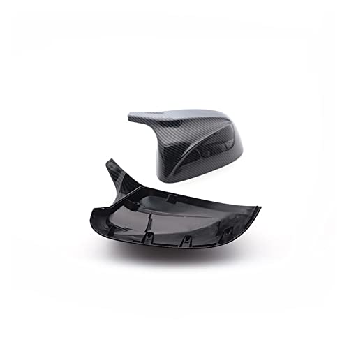 NZBZKKNBCP Kohlefaser-Look Schwarzer Side-Spiegel deckt M-Stil-Ersatz-Fit for BMW X3 G01 X4 G02 X5 G05 2018 2019 2020 2021 Spiegel und Deckel(Carbon Fiber Look) von NZBZKKNBCP