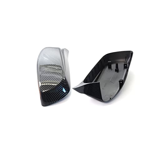 NZBZKKNBCP Kohlefaserauto Rückansicht Türflügelspiegel Seitiger Spiegelabdeckkappen Muschelgehäuse Fit for BMW E60 E61 E63 E64 5 Serie Modell 2004-2008. Spiegel und Deckel(Carbon Fiber) von NZBZKKNBCP