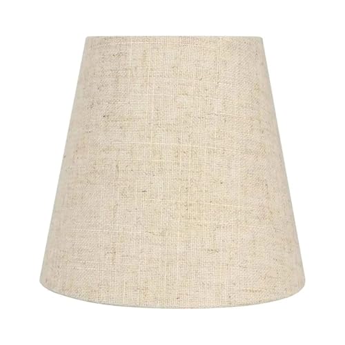 NZBZKKNBCP Lampenschirme Kronleuchter Tischlampenschirm Kleiner Boden Drumcover Stoff Stoff Ersatz Beige Lampenschirm von NZBZKKNBCP