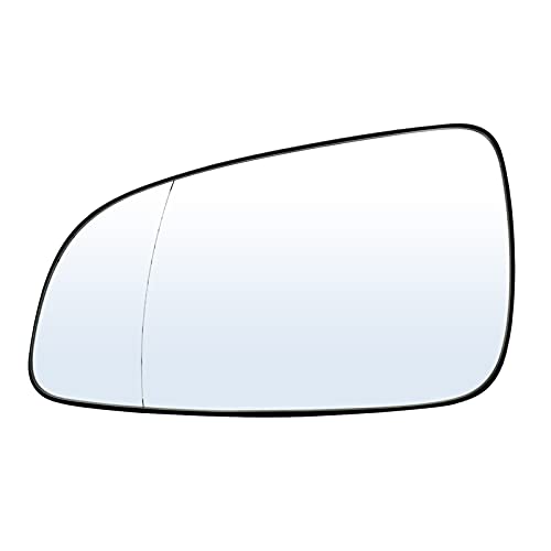 NZBZKKNBCP Linker rechts Fahrer Beifahrer Seitenflügel Spiegel Glas beheizte Konvexe Linse Außenanschluss Clip auf Backplate Fit for Opel Fit for Astra H 2004-2009 Spiegel und Deckel(Light) von NZBZKKNBCP