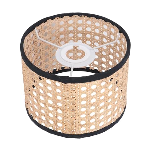 NZBZKKNBCP Rattan Lampenschirm, Universal Rattan Gewebter Lampenschirm Lampenabdeckung for E27 E14 Kronleuchter Lampe Pendelleuchte Deckenlampe Lampenschirm von NZBZKKNBCP