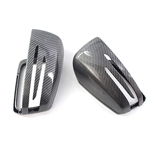 NZBZKKNBCP Rückspiegelabdeckungen Abs Kohlefaserglanz schwarz Fit for Mercedes Fit for Benz W204 E W212 W176 W246 CLS C218 GLA X156 Spiegel und Deckel(Carbon Fiber) von NZBZKKNBCP