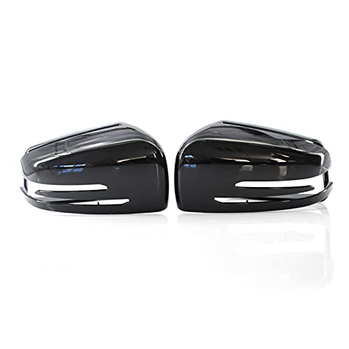 NZBZKKNBCP Rückspiegelabdeckungen Abs Kohlefaserglanz schwarz Fit for Mercedes Fit for Benz W204 E W212 W176 W246 CLS C218 GLA X156 Spiegel und Deckel(schwarz) von NZBZKKNBCP