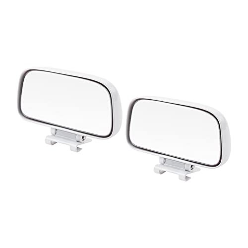 NZBZKKNBCP Universal Winkel Einstellbarer Autospiegel breiter konvexer Blindfleckspiegel Auto Rückseite Rückseite Spiegel Parkzubehör Spiegel und Deckel(2 Pieces White) von NZBZKKNBCP