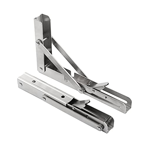 NZBZMBTTVF 2 stücke 8-20. Zoll Edelstahl Faltbare Halterung Wandhalterung Tischhalterung DIY. Home Table Bank Regal-Halterung Halterung(20 Inch Length) von NZBZMBTTVF