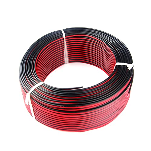 NZBZMBTTVF Paralleldrähte 10 m 2 Kern 0,3 mm-4,0 mm elektrischer Draht reiner Kupfer isoliert PVC Verlängerung LED Band-Kabel-roter schwarzer Draht Drähte und Kabel(2 Cores 18AWG10M) von NZBZMBTTVF