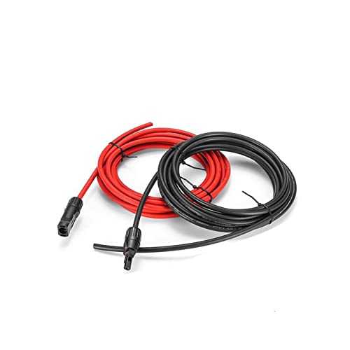 NZBZMBTTVF Solarstromkabel Flexible Verlängerung verzinnt Kupferkabel PV Panelanschlusssystem. DC Batterie Xlpe. Jacke Wechselrichter Tuv Dirigent Drähte und Kabel(Black,6 METERS_2.5MM2 14AWG) von NZBZMBTTVF