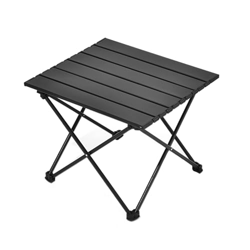 NZBZTUKUWP Outdoor-Camping-Klapp-Eierrolltisch, Verdickte Mattschwarze Oberfläche, Verstärkte Tragfähigkeit, Leicht Zu Verstauen(Small) von NZBZTUKUWP