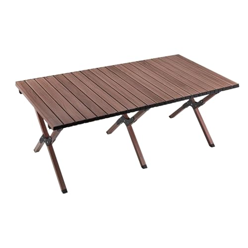 NZBZTUKUWP Walnussholz-Eierrollentisch, Tragbarer Klappbarer Outdoor-Picknicktisch, Breiteres Und Dickeres Design, Camping- Und Picknickausrüstung(120cm) von NZBZTUKUWP