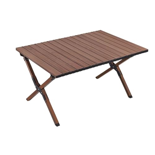NZBZTUKUWP Walnussholz-Eierrollentisch, Tragbarer Klappbarer Outdoor-Picknicktisch, Breiteres Und Dickeres Design, Camping- Und Picknickausrüstung(90cm) von NZBZTUKUWP