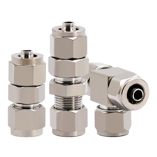 304 Edelstahl Quick-Twist Lock Female Schnalle Drei-Wege-Luftrohr Durchgangsverbindung PE PM PU6/12mm 1Pcs(PE6) von NZDDHXKE
