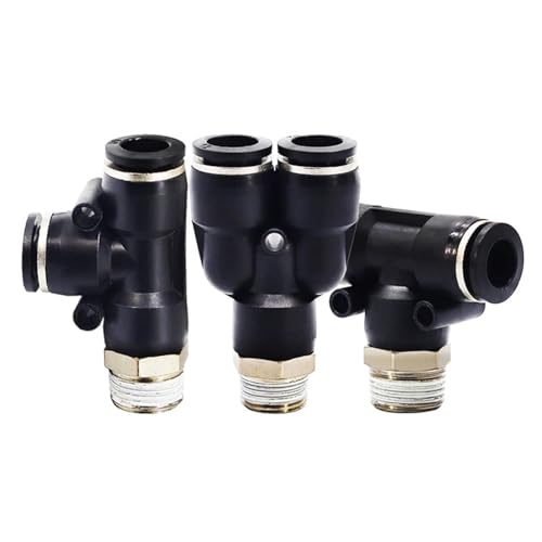 Drei-Wege-Gewinde Quick PB 4mm 6mm 8mm 10mm 12mm Trachea Connector 1Pcs(3) von NZDDHXKE