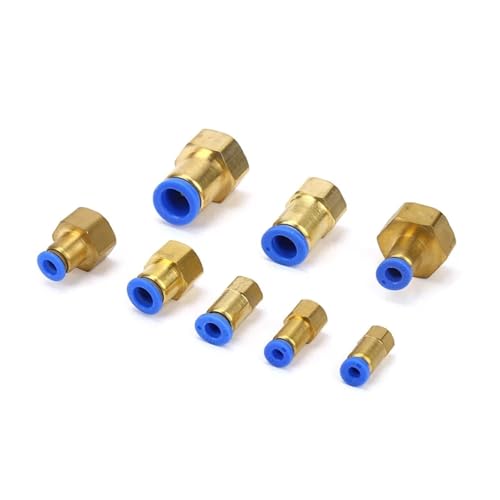 Luftrohrarmaturen 4 6 8 10 12 mm Schlauch PCF 1/4 1/8 3/8 1/2 Zoll BSPT Pneumatischer Stecker 1 Stück(8-01) von NZDDHXKE