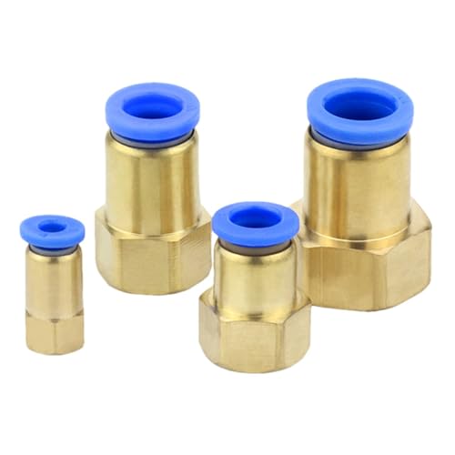 PCF Typ OD 12MM Gewinde 1/8 1/4 Zoll Pneumatische Anschlüsse Weibliche Gerade One-touch Armaturen 1Pcs(PCF8-03) von NZDDHXKE