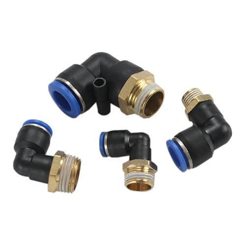 Pneumatische Tracheal Schnellverbinder Gewinde Ellenbogen Pl8-02/4-M5/6-01/10-03 1Pcs(PL8-04) von NZDDHXKE