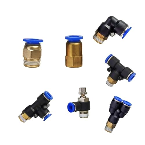Schnellverschluss Messing Fitting PL Typ Luftschlauch Rapidities Rohr Pneumatische Stecker 10Pcs(4-02) von NZDDHXKE