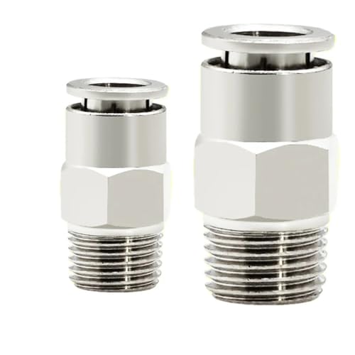 Vollkupfer PC4 6 8 10 12 mm pneumatischer Anschluss Tracheal gerade durch Außengewinde 6 Stück(PC8-01) von NZDDHXKE