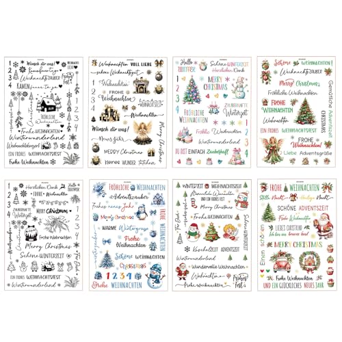 NZDFH 7 Stück Kerzentattoos Weihnachten, Rub on Sticker, Kerzendekoration Ultraleichter Wasseraufkleber Sticker Personalisiert Weihnachten Deko Personalisierte Geschenke Tischdeko Weihnachten NZDFH 7 Stück Kerzentattoos Weihnachten, Rub on Sticker, Kerzendekoration Ultraleichter Wasseraufkleber Sticker Personalisiert Weihnachten Deko Personalisierte Geschenke Tischdeko Weihnachten von NZDFH
