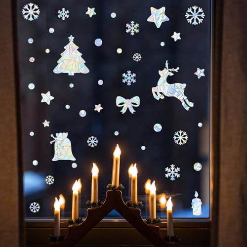 NZDFH Fensterbilder Selbstklebend Große Weihnachtsaufkleber Fensterdeko Weihnachtsdekorationen Weihnachtsdeko Fenster Weihnachtsdekoration für Glas, Doppelseitige Fensteraufkleber NZDFH Fensterbilder Selbstklebend Große Weihnachtsaufkleber Fensterdeko Weihnachtsdekorationen Weihnachtsdeko Fenster Weihnachtsdekoration für Glas, Doppelseitige Fensteraufkleber von NZDFH