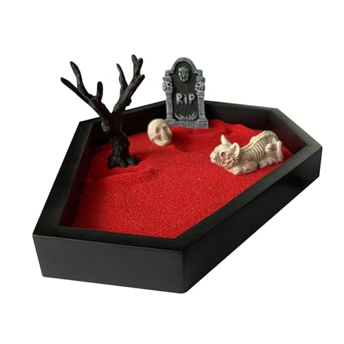 NZDFH Halloween Deko Halloween Sarg Zen Dekoration des Gartens Gruseliger Sarg Sand Tisch Basteln Halloween Party Souvenir NZDFH Halloween Deko Halloween Sarg Zen Dekoration des Gartens Gruseliger Sarg Sand Tisch Basteln Halloween Party Souvenir von NZDFH