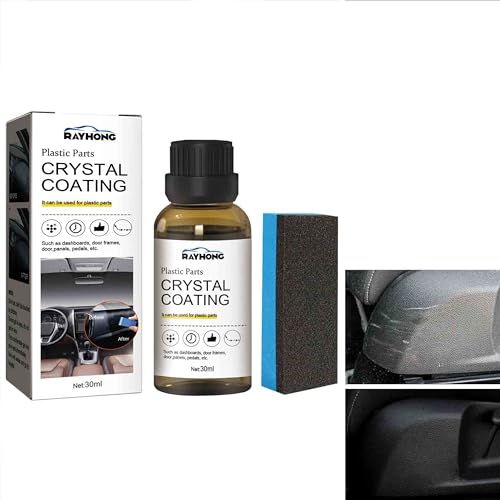 NZDFH Kunststoffteile Kristalline Beschichtung Auto, 30ml Crystal Coating Kunststoff, Auto-Kunststoff-Restaurator, Kunststoffpflege Auto, Auto-Plastikteile-Renovierungsmittel, A von NZDFH