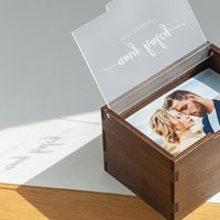 Hochzeit Fotobox Mit Benutzerdefiniertem Acryldeckel Für 5x7 Fotos Halten Bis Zu 200 Bilder, Holz Fotobox, Aufbewahrungsbox, Memory Big Box von NZHANDICRAFT