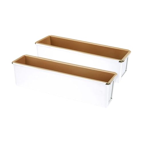 2pcs Brot Backformen Set Rechteckige Nicht Schicht Kuchenpfanne Resistent Ofen Safe Backgeräte Küchenzubehör von NZHBOAM