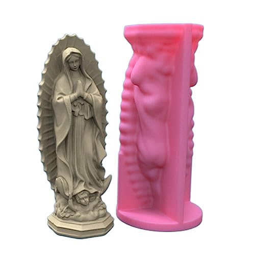 3d Silikonform Machen Aromatherapie Kerze Jungfrau Maria Skulptur Epoxidharz Gussform SOP SOP SMOFT BRÜFUNG von NZHBOAM