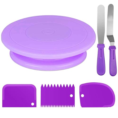 Drehender Kuchen Dekorationsplitter Mit Spatel Scrapers Professioneller Kuchenständer Nonslip Basisgebäck Backbedarf Drehender Kuchen Dekorationsplitter Mit Spatel Scrapers Professioneller Kuchenständer Nonslip Basisgebäck Backbedarf von NZHBOAM