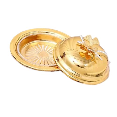 Elegante Metallfrucht Servierschüssel Golden Snacks Tablett Handgefertigtes Buttergericht Mit Deckel Für Esstisch Mittelstücke Elegante Metallfrucht Servierschüssel Golden Snacks Tablett Handgefertigtes Buttergericht Mit Deckel Für Esstisch Mittelstücke von NZHBOAM