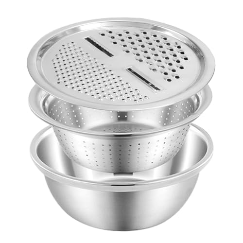 Multifunktionales Edelstahl Becken Set Küchensieb Küche Kochkolander Set Geeignet Für Effizientes Kochen von NZHBOAM