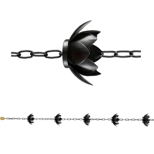NZHBOAM Blütenregenkette Eisenblumenbecher Regenkette Für Dachrinnen Abhändung Entwässerung Außenablöcher Verstellbare Regenfängerkette NZHBOAM Blütenregenkette Eisenblumenbecher Regenkette Für Dachrinnen Abhändung Entwässerung Außenablöcher Verstellbare Regenfängerkette von NZHBOAM