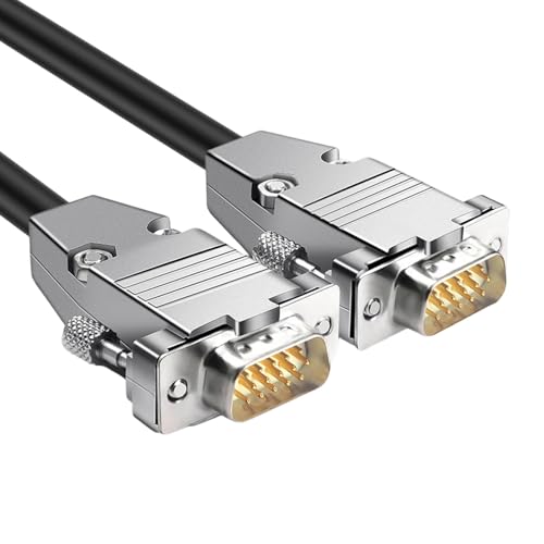 NZHBOAM Datenkabel 15 Pin, Hochleistungs VGA Kabel Leiter 150 Cm Schwarz Für Hohe Bandbreiten Zeigt SVGA Synchronisationskabel Schwarz NZHBOAM Datenkabel 15 Pin, Hochleistungs VGA Kabel Leiter 150 Cm Schwarz Für Hohe Bandbreiten Zeigt SVGA Synchronisationskabel Schwarz von NZHBOAM