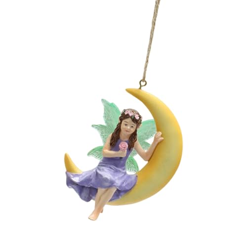 NZHBOAM Künstlerische Mondminiatur Märchen Skulpturen Schwung Ornamente Für Garten Und Innenausstellungen Hanging Type von NZHBOAM