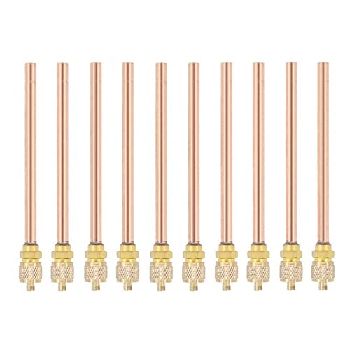 Service Access Lose 10 Hochleistungs Messing Kupfer Füllungs Zugangsventile + & Stammentferner Für R22 R134 Klimaanlage Service Ventil Ladung Nadelventil von NZHBOAM