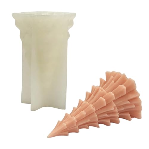 NZHBOAM Weihnachtsbaumkerzenform Gussformen Silikonform Ornament Plasters Formen Epoxidharz Guss Weihnachtsbaum Kerze Silikon Schimmelpilze Handwerksbedarf von NZHBOAM