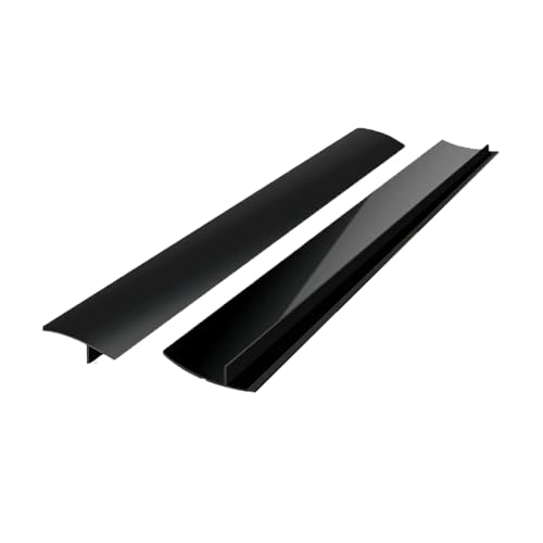 Silikon-Herdspaltabdeckungen, hitzebeständiger Ofenspaltfüller dichtet Lücken zwischen Herd und Theke, T-förmiger Herd, hohe Temperaturbeständigkeit, Lücken-Silikonstreifen, 53,3 cm (schwarz, 2 Stück) von NZLTQO