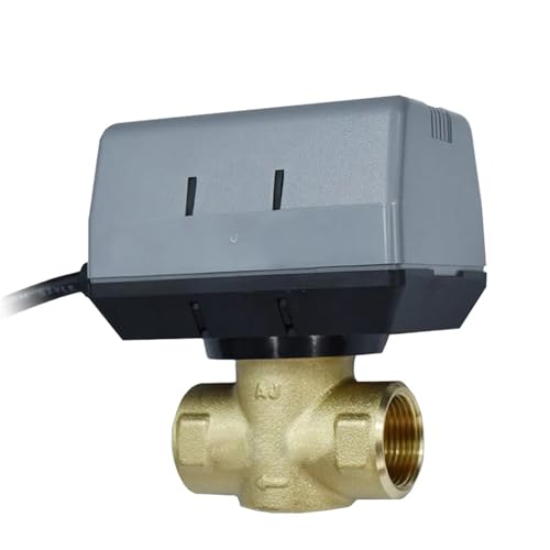 1/2 3/4 1 Messing motorisiertes Kugelventil AC220V 2-Wege-Elektroventil mit VC6013-Gebläsespule 1 Stück(3/4") von NZNGUSHA