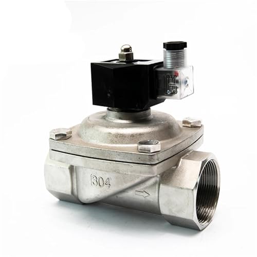 2 Zoll 304 Edelstahl Innengewinde Magnetventil DC12V 24V AV220V Zwei-Wege 1Pcs(EPDM-SEAL_24VDC_NORMALLY CLOSED) von NZNGUSHA