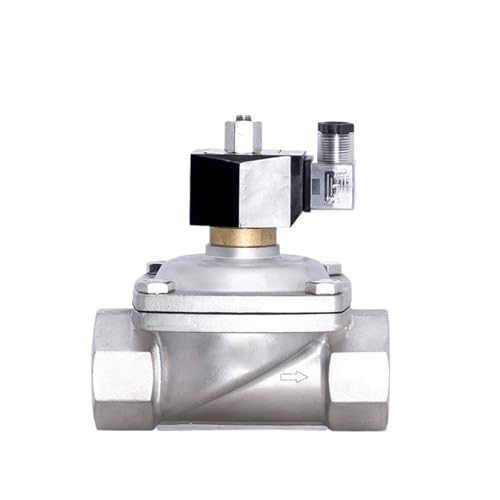 2 Zoll Schließer Edelstahl Magnetventil Wasser 12VDC 24VAC 220ACV 24VDC 1Pcs(380VAC_NBR-SEAL) von NZNGUSHA