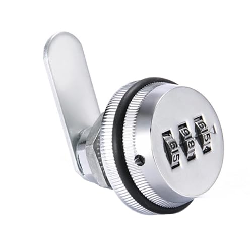 3-stellige Zinklegierung Haushaltscode Schublade CAM Lock Tür Keyless Mailbox Sicherheitscode Schrank Hardware Möbel Kombination 1St(20mm Silver White) von NZNGUSHA