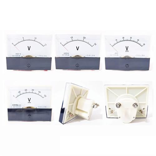 44c2 DC-Voltmeter Analoges Panel Zeigervoltmeter DC 1 V 3 V 5 V 10 V 15 V 20 V 30 V 50 V 75 V 100 V 150 V 300 V 450 V 500 V 1 Stücke(50V) von NZNGUSHA