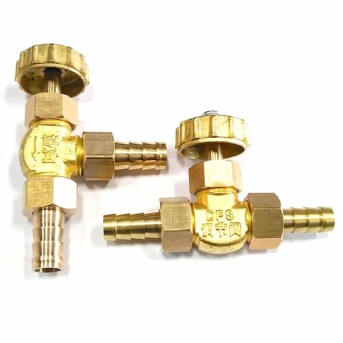 Fit Schlauch I/D 8mm 10mm Stacheldraht Gerade/Kniestück Messing Nadelventil 1Pcs(Elbow,FIT TUBE I.D 10MM_BRASS) von NZNGUSHA