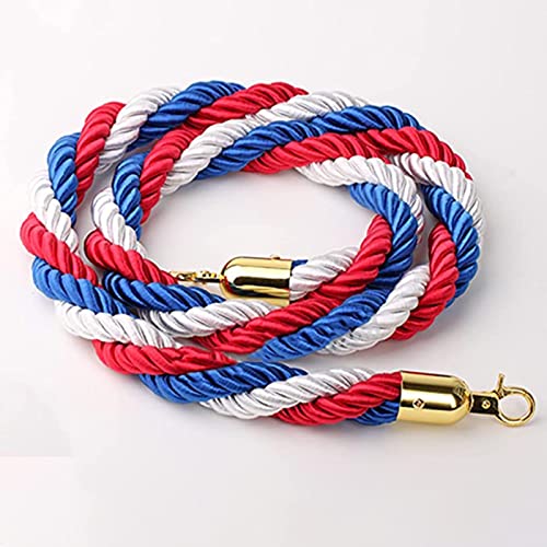 NZPOST Absperrseil zur Kontrolle von Menschenmengen, Seilabsperrungen, Absperrband, Seilabsperrband, graues Pfostenseil, silberfarben mit Haken, Seil von NZPOST