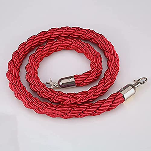 NZPOST Absperrseil zur Kontrolle von Menschenmengen, Seilabsperrungen, Absperrband, Seilabsperrband, graues Pfostenseil, silberfarben mit Haken, Seil von NZPOST
